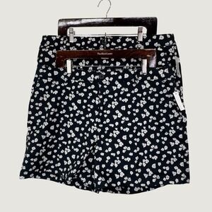 Amazon Essentials Chino Shorts 18 Black White Floral Summer Casual Lot‎ of 2 NEW